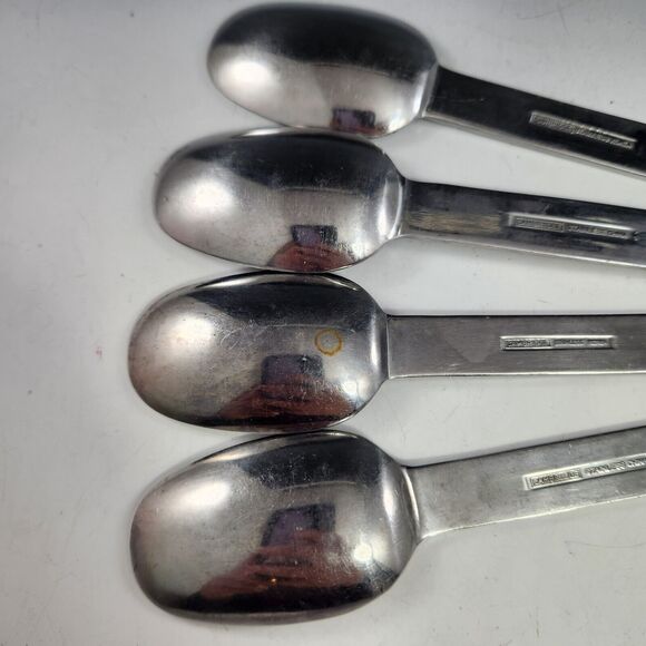Cambridge AZTEC Set 4 Soup Spoons Stainless Steel Korea Retired Cutlery Flatware - Picture 5 of 7